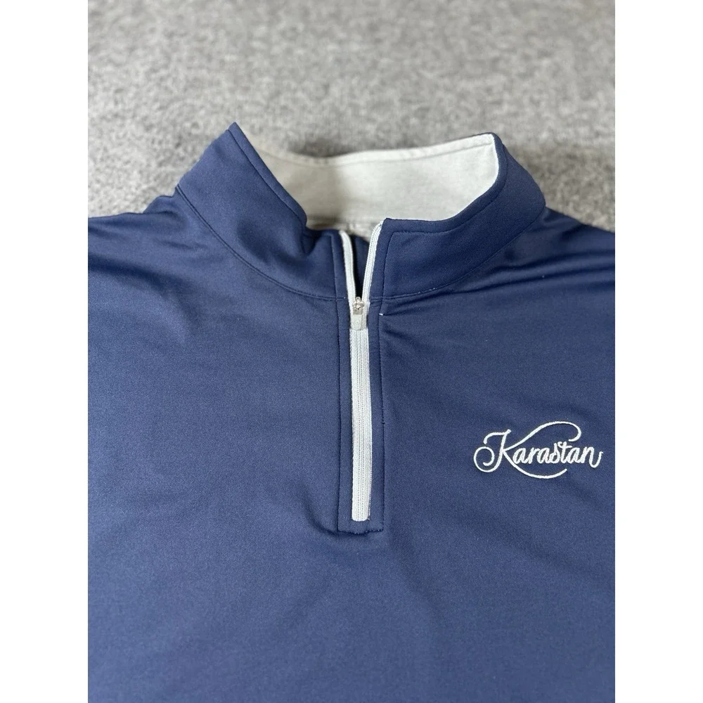 Peter Millar Pullover Men XL Blue 1/4 Zip Performance Size XL